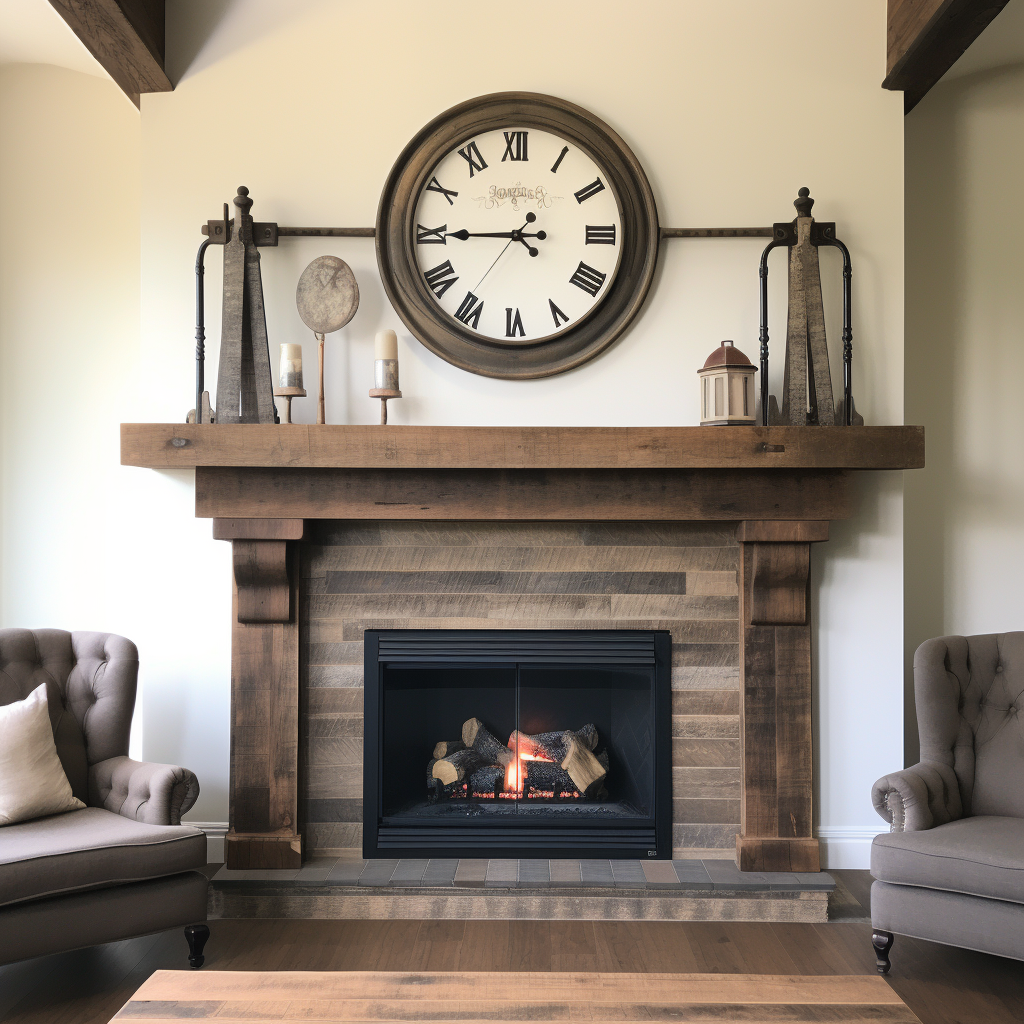 Full Mantels with Wooden Legs