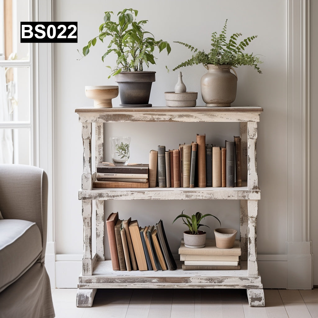 reclaimed wood bookcase distressed barn beam book shelf paint self-standing