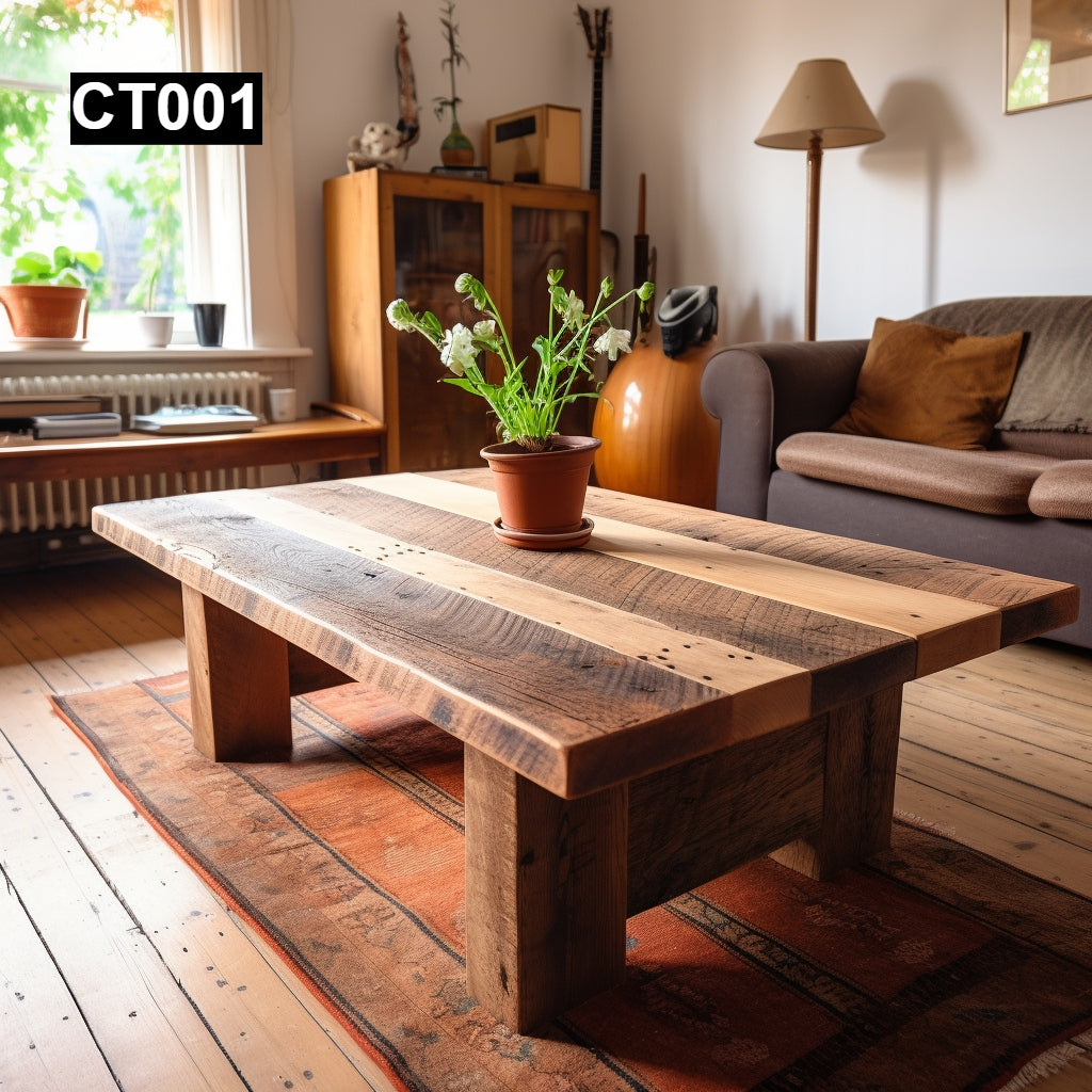 Rustic Reclaimed Wood Coffee Table #CT001