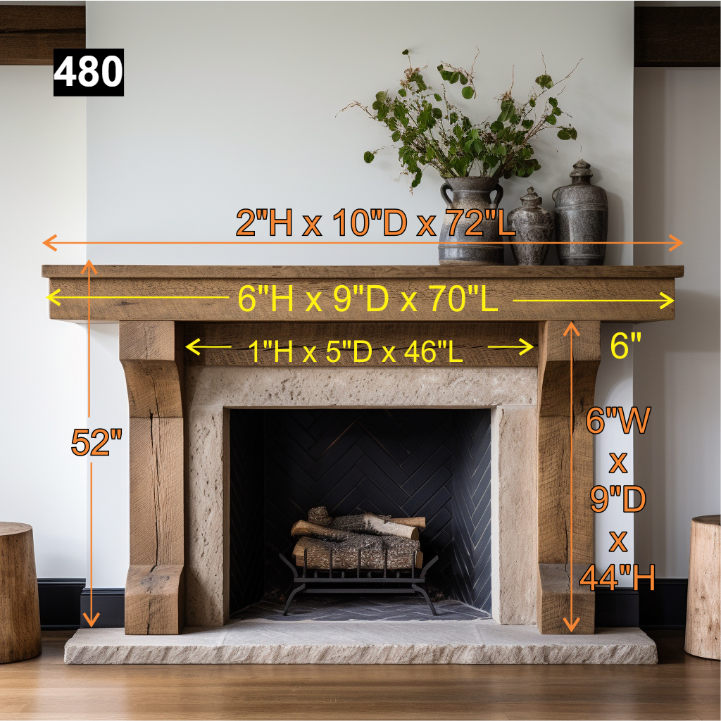 Christine Peterson's #480 Fireplace Mantel with Legs