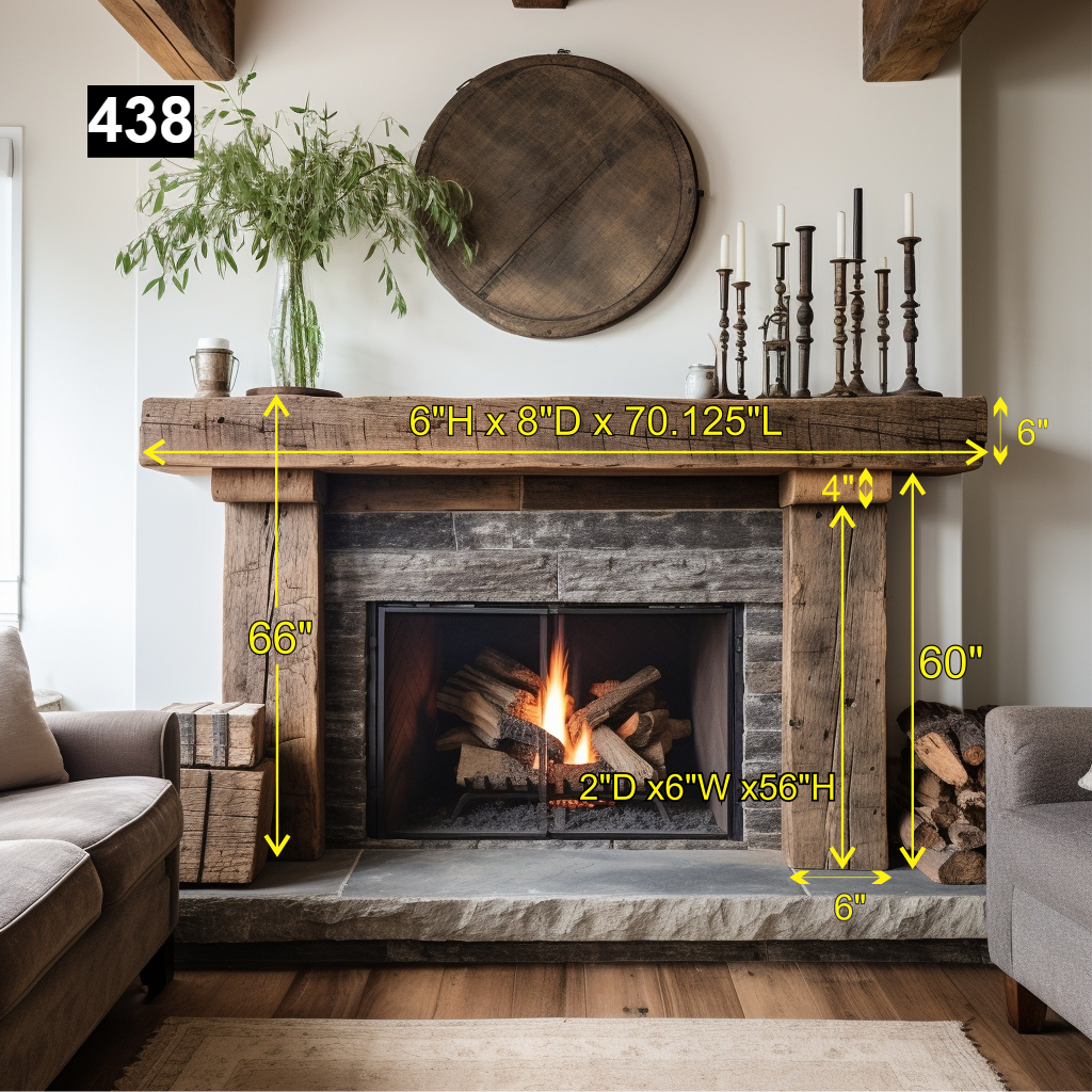 Crystal Wilson's #438 Fireplace Mantel with Legs