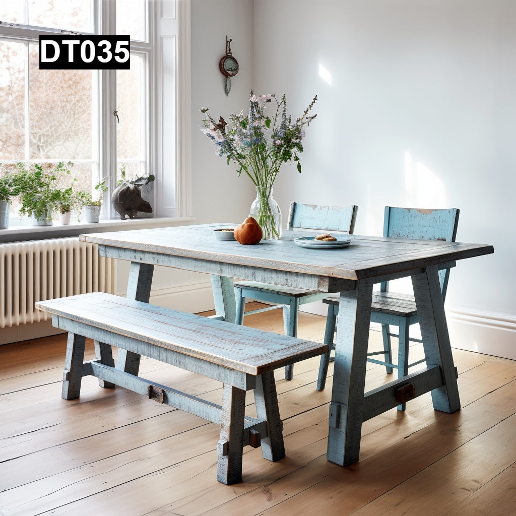 rustic reclaimed wood dining table farmhouse kitchen handcrafted custom solid wood rectangular round natural distressed vintage style eco-friendly Canadian made sustainable furniture family gathering shabby chic unique grain heirloom