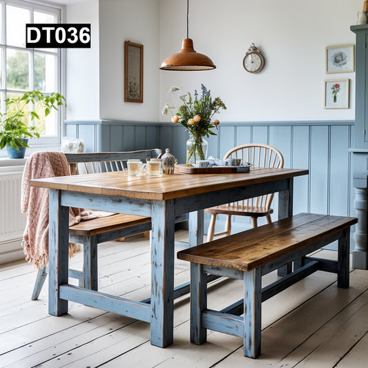 rustic reclaimed wood dining table farmhouse kitchen handcrafted custom solid wood rectangular round natural distressed vintage style eco-friendly Canadian made sustainable furniture family gathering shabby chic unique grain heirloom