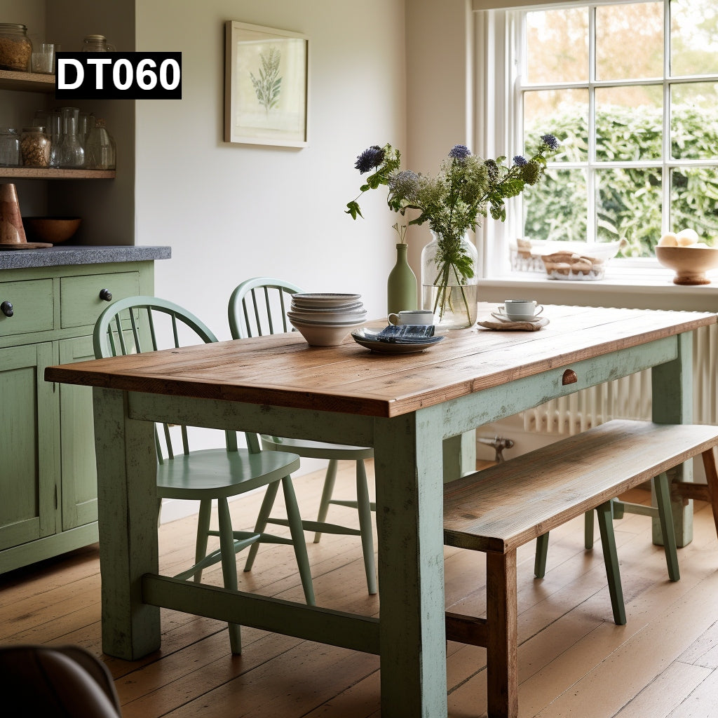 rustic reclaimed wood dining table farmhouse kitchen handcrafted custom solid wood rectangular round natural distressed vintage style eco-friendly Canadian made sustainable furniture family gathering shabby chic unique grain heirloom