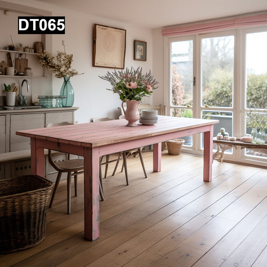 rustic reclaimed wood dining table farmhouse kitchen handcrafted custom solid wood rectangular round natural distressed vintage style eco-friendly Canadian made sustainable furniture family gathering shabby chic unique grain heirloom