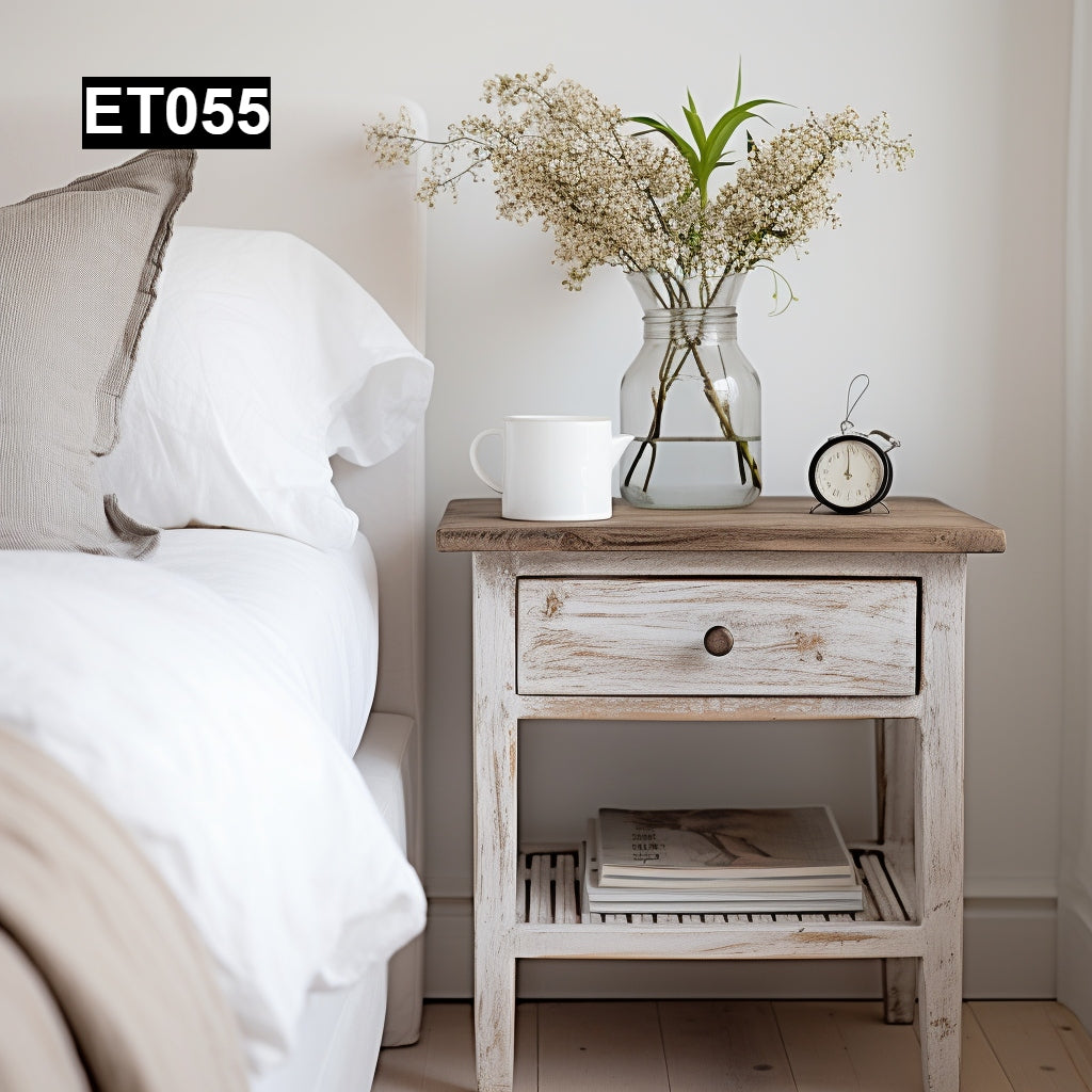 Rustic Reclaimed Wood End Tables ET055
