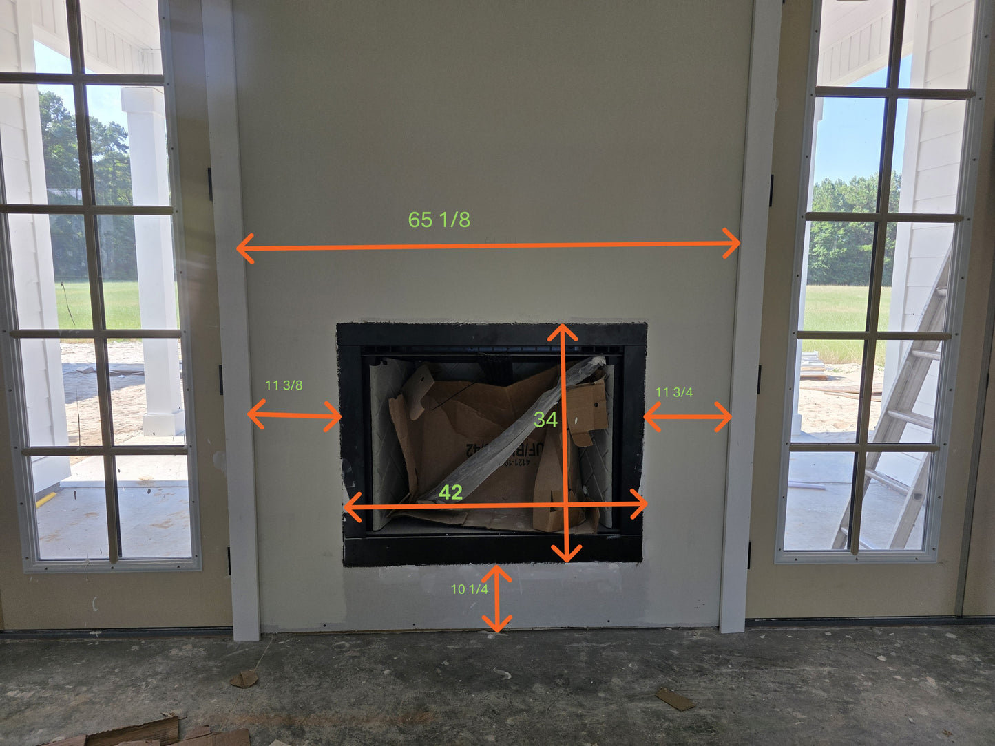 Charles and Annette Wrenn's #813 Fireplace Mantel with Wooden Legs
