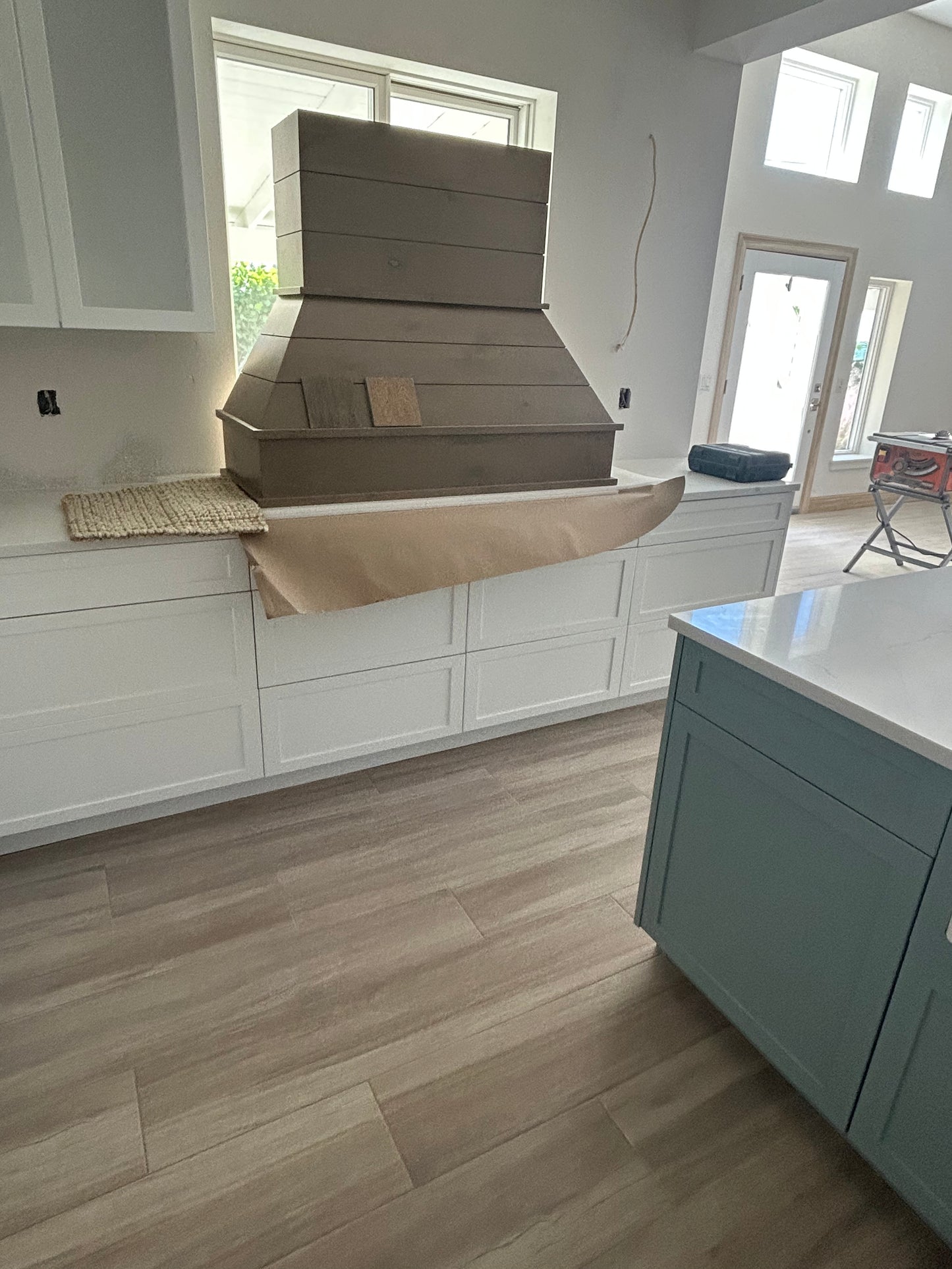 Erik Young's Two #177 Fireplace Mantel with Wooden Corbels