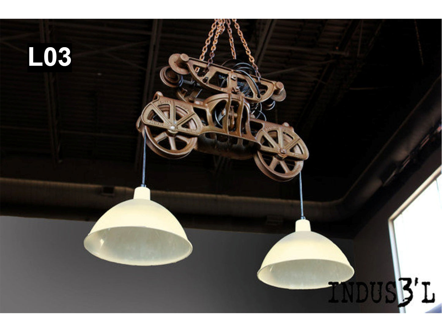 Farmhouse Hay Trolley Chandelier L03