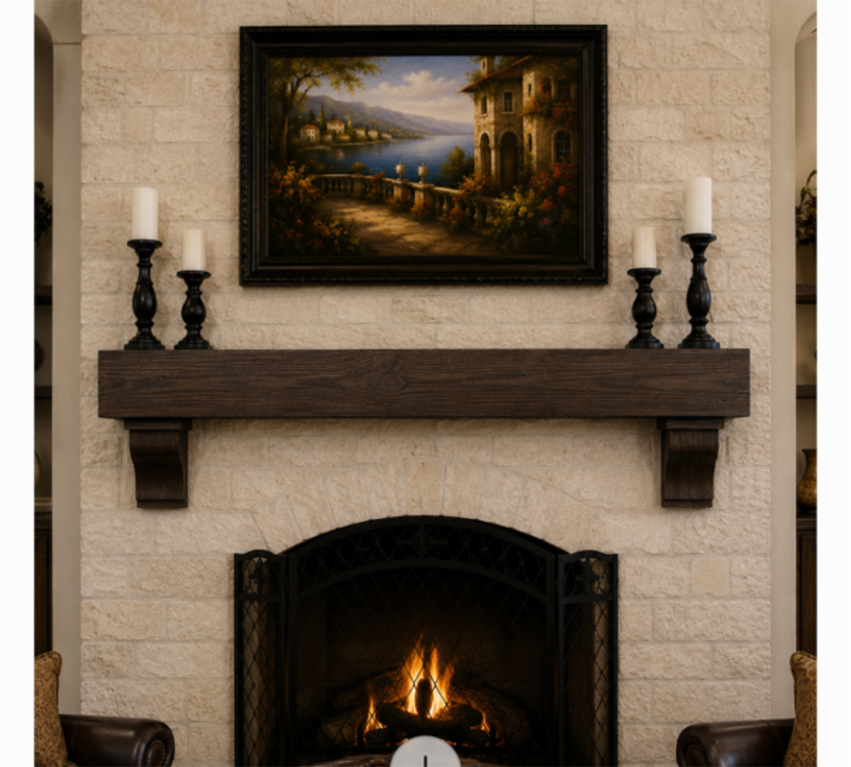 LISA WENZEL's #170 Fireplace Mantel with Corbels