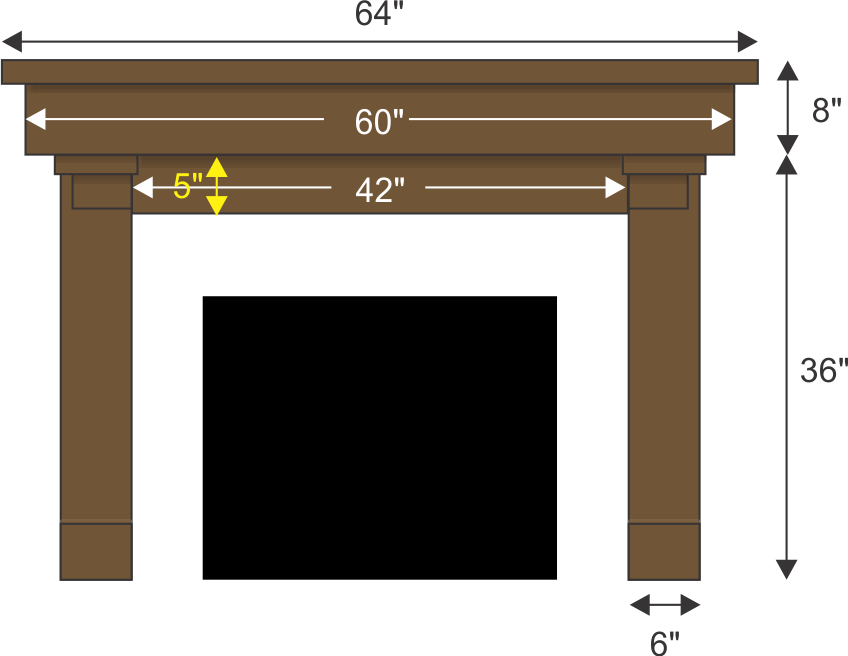 Lisa Pereira's Fireplace Mantel with Wooden Legs #462