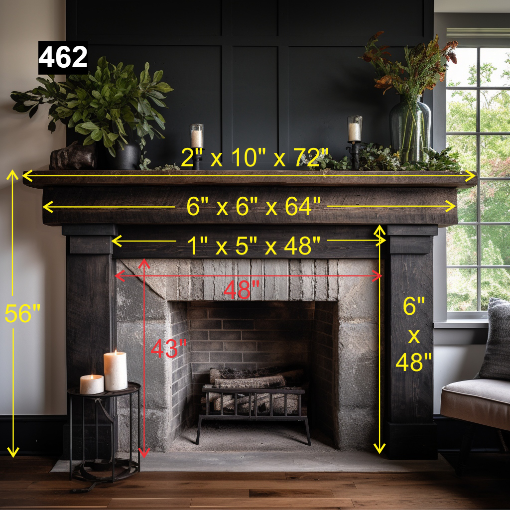 Lori Bell's Fireplace Mantel with Wooden Legs #462