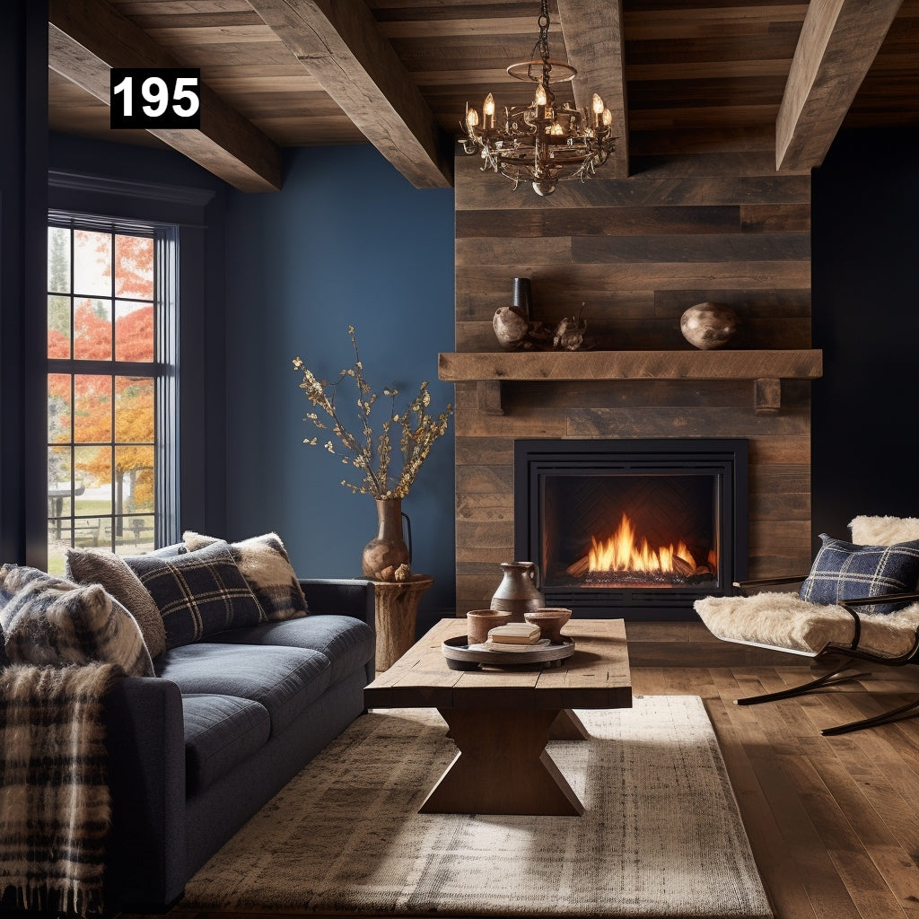 Gorgeous Reclaimed Wood Beam Fireplace Mantel with Wooden Corbels #195