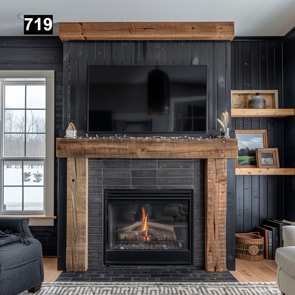 Tony Dailley's Fireplace Mantel with Wooden Legs