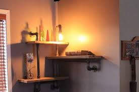 Rustic Industrial Wood and pipe wall shelf
