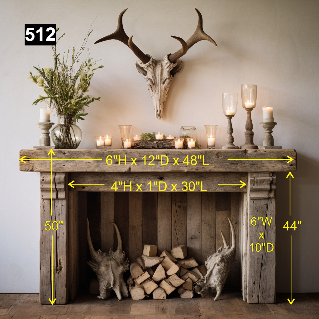 Tom Hoyt's Fireplace Mantel with Wooden Legs