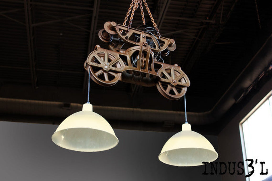 Farmhouse Hay Trolley Chandelier L03