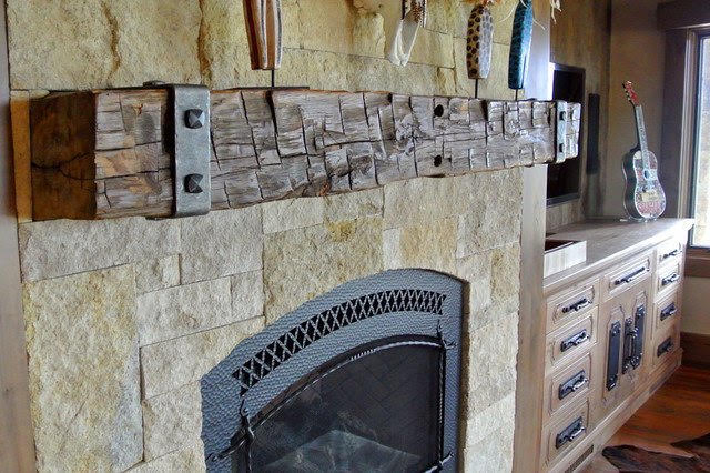 Gregory Francois-Revoir's #110 Fireplace Mantel with Wooden Corbels