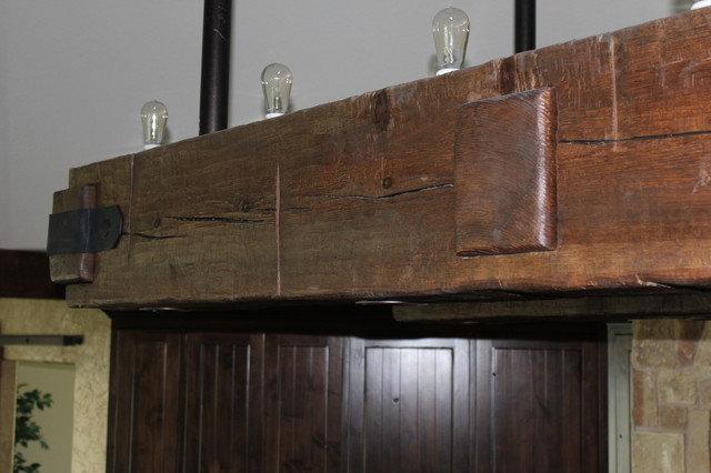 Rustic Industrial Beam Chandelier