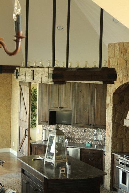 Rustic Industrial Beam Chandelier