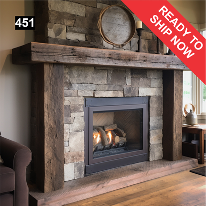 Ready to Ship NOW #451 Fireplace Mantel with Wooden Legs