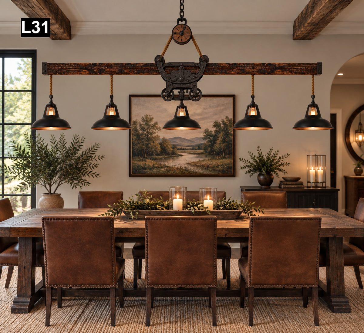 Beautiful hay trolley chandelier with Pendant Lamps L31