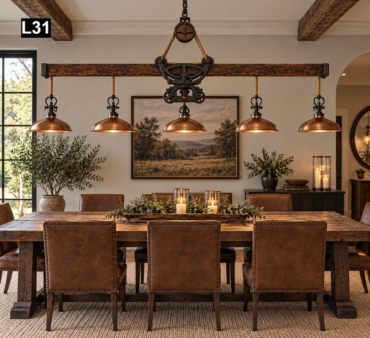 Beautiful hay trolley chandelier with Pendant Lamps L31