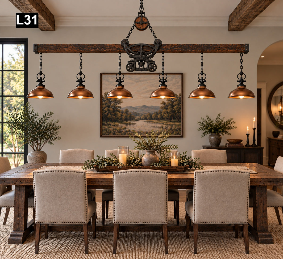 Beautiful hay trolley chandelier with Pendant Lamps L31