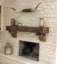 Load image into Gallery viewer, Allison&#39;s new fireplace mantel