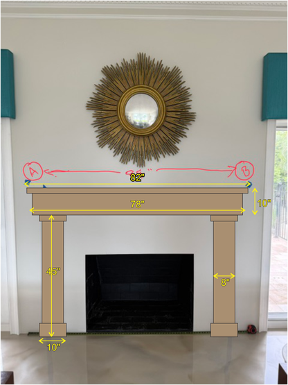 Anthony Sullivan's #488 Fireplace Mantel with Wooden Legs