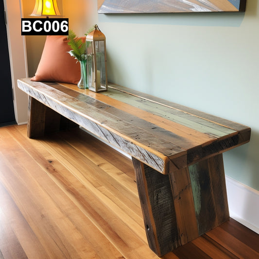 Rustic and Shabby-Chic Benche Made with Reclaimed Wood #BC006