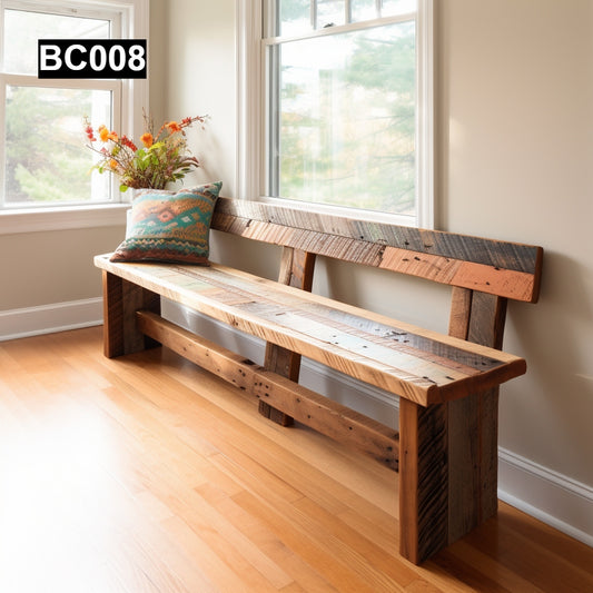 Rustic and Shabby-Chic Benche Made with Reclaimed Wood #BC008