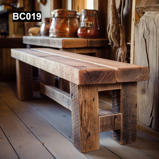 Rustic and Shabby-Chic Benche Made with Reclaimed Wood #BC019