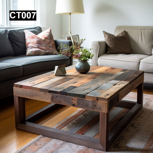 Rustic Reclaimed Wood Coffee Table #CT007