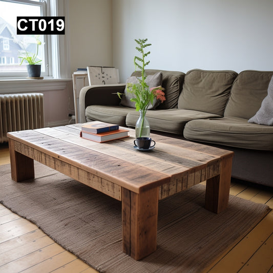 Rustic Reclaimed Wood Coffee Table #CT019