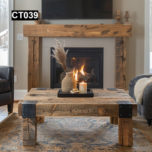 Rustic Reclaimed Wood Coffee Table #CT039