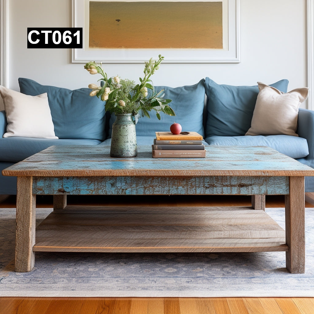 Rustic Reclaimed Wood Coffee Table #CT061