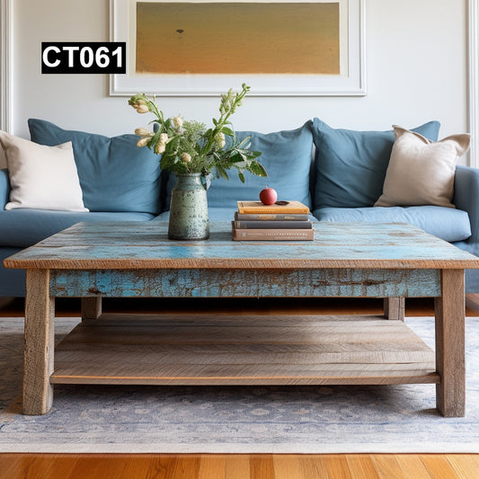Rustic Reclaimed Wood Coffee Table #CT061