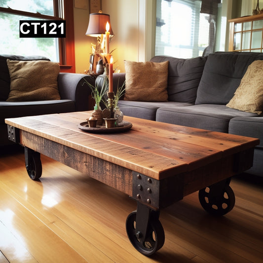 Rustic Reclaimed Wood Coffee Table #CT121