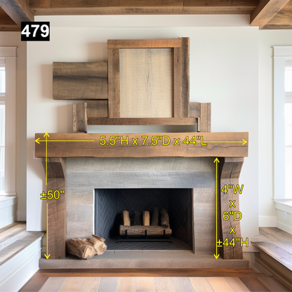 Chelsea Zoltewicz ' #479 Fireplace Mantel with Wooden Legs