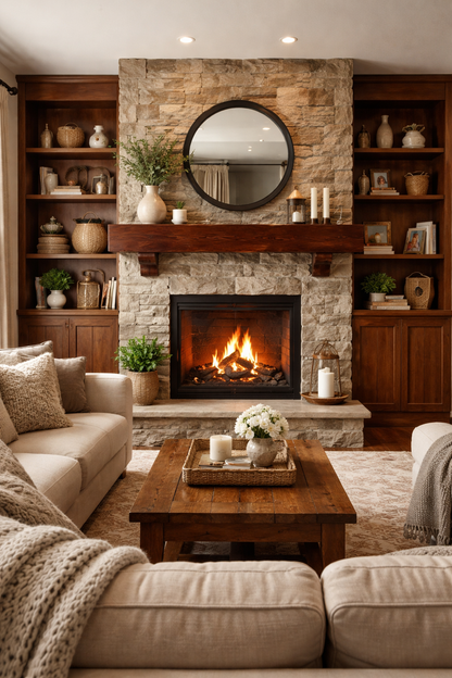 Kevin DiBona's Fireplace Mantel and Shelves