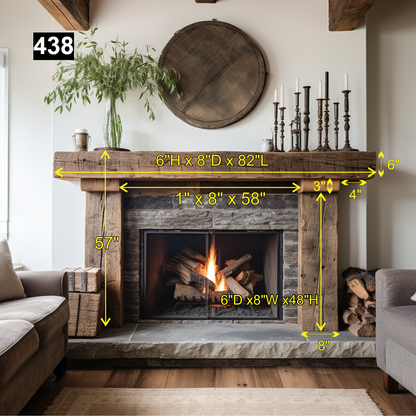 Colleen's #481 Fireplace Mantel with Legs