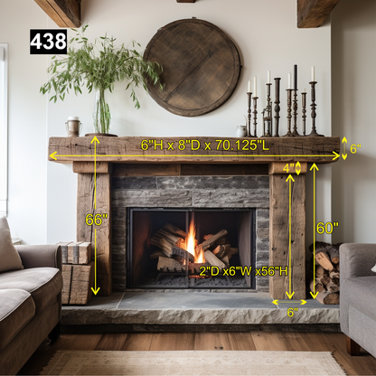 Crystal Wilson's #438 Fireplace Mantel with Legs