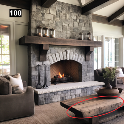 Dana Dilullo's #100 Fireplace Mantel with Wooden Corbels
