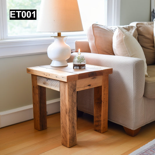 Rustic Reclaimed Wood End Tables ET001