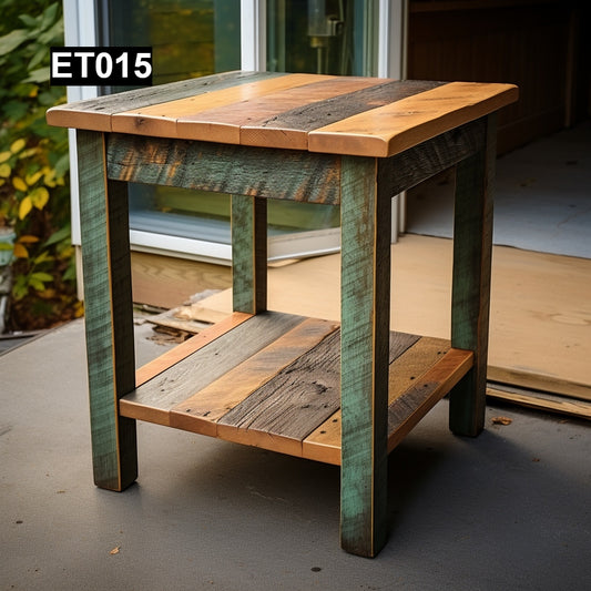 Rustic Reclaimed Wood End Tables ET015