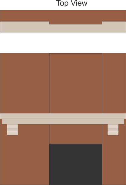 Elizabeth Fletcher's #179 Fireplace Mantel with Wooden Corbels