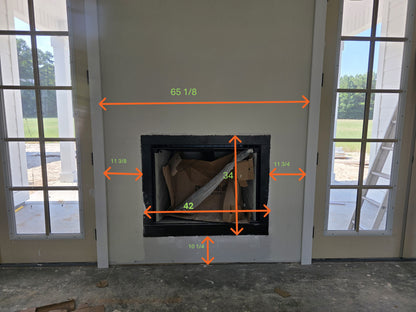 Charles and Annette Wrenn's #813 Fireplace Mantel with Wooden Legs