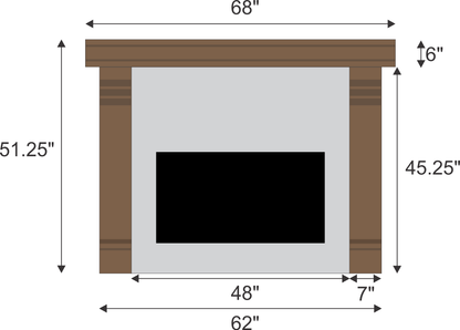 George Syrigos' #411 Fireplace Mantel with wooden legs
