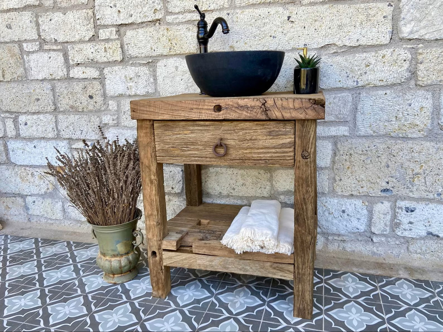 Lisa Murphy's three custom vanities